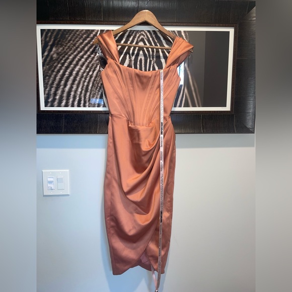 House of CB Dresses Nwt House Of Cb Loretta Off The Shoulder Satin